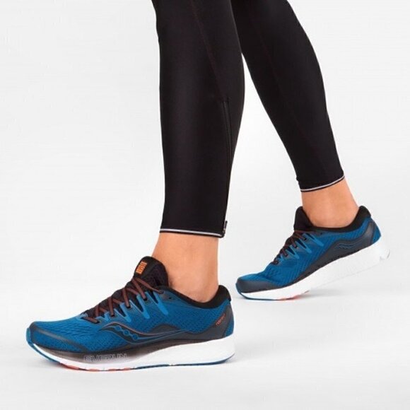 Saucony Men’s RIDE ISO 2 blue black running shoes - Picture 1 of 10